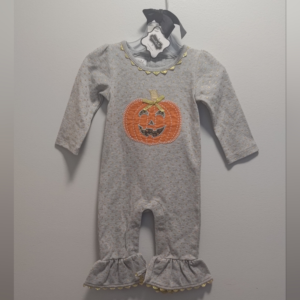 Mud Pie NWT 0-6M Pumpkin One Piece